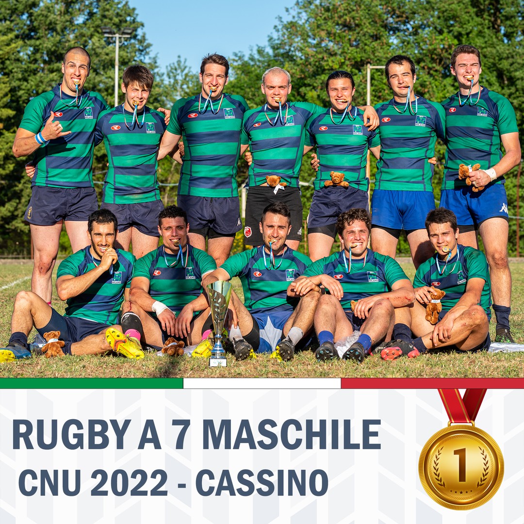 La squadra di 𝐑𝐮𝐠𝐛𝐲 𝐚 𝟕 conquista la medaglia d'oro! 🥇 I nostri ragazzi si laureano campioni nazionali battendo CUS Udine 22 a 5! 🐍

#20054cassinoroyale #cnu22 #cassino2022